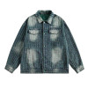 Custom Printed Denim Jacket for Patterned Wash