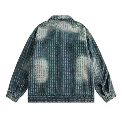 Custom Printed Denim Jacket for Patterned Wash