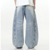 Custom Baggy Jeans for Light Wash Barrel Streetwear