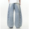 Custom Baggy Jeans for Light Wash Barrel Streetwear