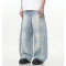 Custom Baggy Jeans for Light Wash Barrel Streetwear
