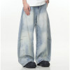 Custom Baggy Jeans for Light Wash Barrel Streetwear