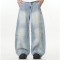 Custom Baggy Jeans for Light Wash Barrel Streetwear