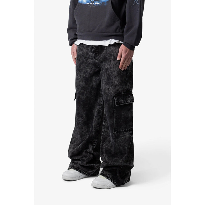 Custom Cargo Jeans for Acid Wash Streetwear