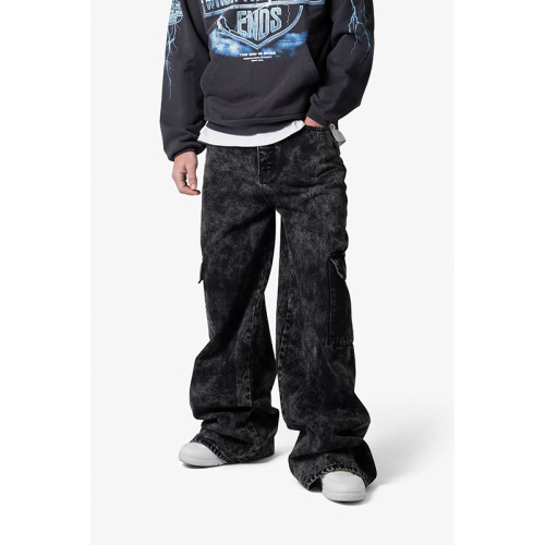 Custom Cargo Jeans for Acid Wash Streetwear