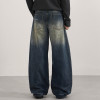 Custom Distressed Jeans for Wide-Leg Streetwear
