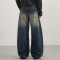 Custom Distressed Jeans for Wide-Leg Streetwear