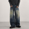 Custom Distressed Jeans for Wide-Leg Streetwear