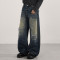 Custom Distressed Jeans for Wide-Leg Streetwear