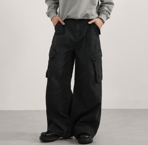 Custom Cargo Pants for Black Baggy Streetwear