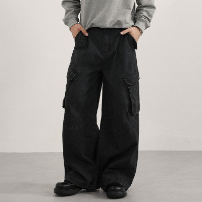 Custom Cargo Pants for Black Baggy Streetwear