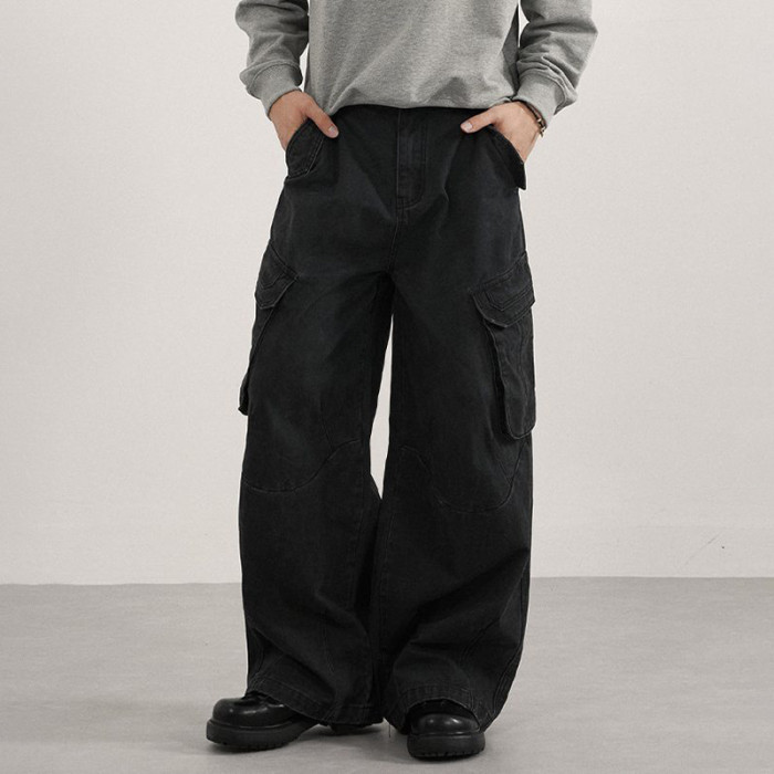 Custom Cargo Pants for Black Baggy Streetwear