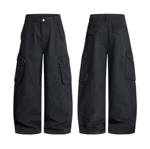 Custom Cargo Pants for Black Baggy Streetwear
