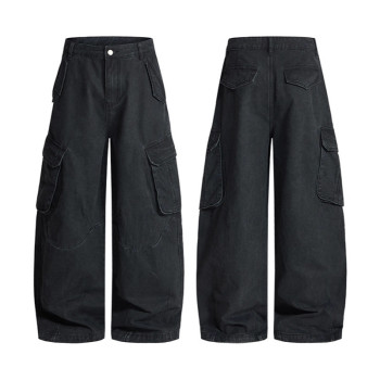 Custom Cargo Pants for Black Baggy Streetwear