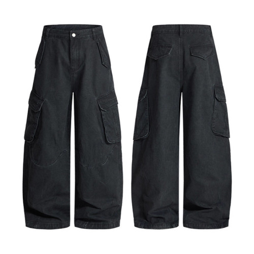 Custom Cargo Pants for Black Baggy Streetwear