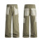Custom Cargo Pants for Olive Color-Block Streetwear
