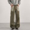 Custom Cargo Pants for Olive Color-Block Streetwear