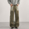 Custom Cargo Pants for Olive Color-Block Streetwear