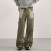 Custom Cargo Pants for Olive Color-Block Streetwear