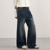 Custom Wide Leg Jeans for Asymmetric Pocket Streetwear