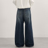 Custom Wide Leg Jeans for Asymmetric Pocket Streetwear
