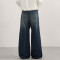 Custom Wide Leg Jeans for Asymmetric Pocket Streetwear
