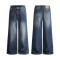 Custom Wide Leg Jeans for Asymmetric Pocket Streetwear
