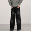 Custom Wide Leg Jeans for Black Panel Streetwear