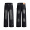 Custom Wide Leg Jeans for Black Panel Streetwear