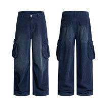 Custom Cargo Pants for Navy Corduroy Streetwear