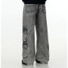 Custom Cargo Jeans for Gray Washed Streetwear