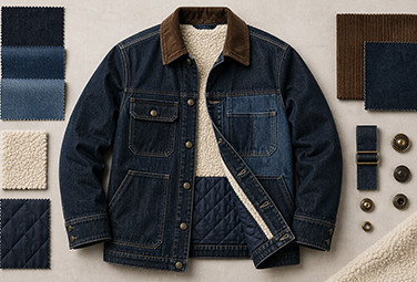 Utility and lined denim jacket development