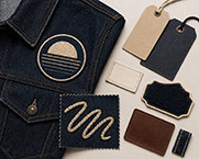 Patches, embroidery and labels for custom denim jackets