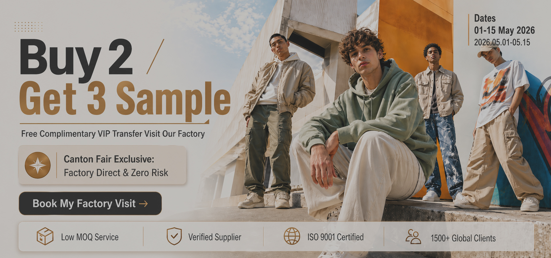 Vanrd Canton Fair Exclusive Buy 2 Get 3 Sample Factory Visit Offer