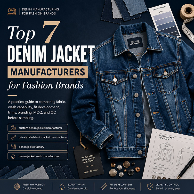 Top 7 Denim Jacket Manufacturers for Fashion Brands