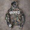Custom camo hoodie with Zip-Up Patch Streetwear