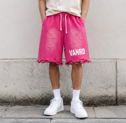 Custom Sweat Shorts with Studded Trim for Streetwear