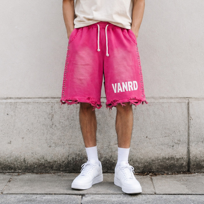 Custom Sweat Shorts with Studded Trim for Streetwear