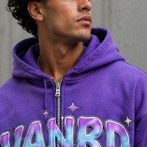 Custom Zip Up Hoodies with Gradient Wash for Brands