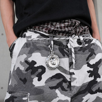 Custom Camo Cargo Shorts with Utility Pocket Details