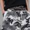 Custom Camo Cargo Shorts with Utility Pocket Details