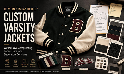 How Brands Can Develop Custom Varsity Jackets Without Overcomplicating Fabric, Trim, and Decoration Decisions