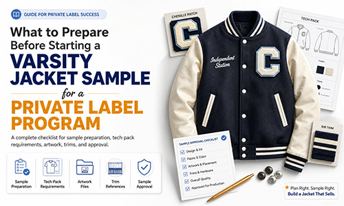 What to Prepare Before Starting a Varsity Jacket Sample for a Private Label Program