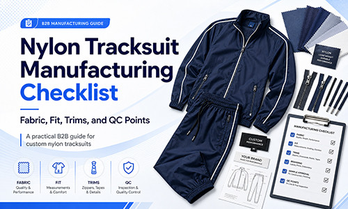 Nylon Tracksuit Manufacturing Checklist: Fabric, Fit, Trims, and QC Points