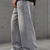 Custom Denim Jeans with Rhinestone Side Trim