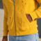 Custom Zip Hoodie with Distressed Knit Texture