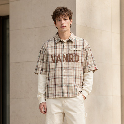 Custom Plaid T Shirts with Short Sleeve Shirt Styling