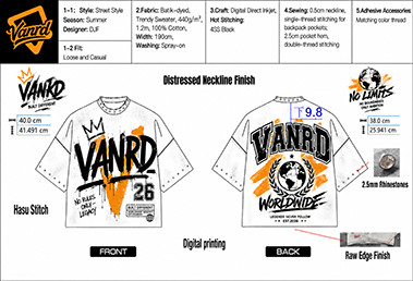 Jacket tech pack template