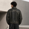 Custom Leather Jacket with Distressed Finish for Brands