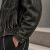 Custom Leather Jacket with Distressed Finish for Brands